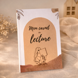 On voit un carnet de lecture minimaliste pur lectrices lecteurs beige blanc bbb