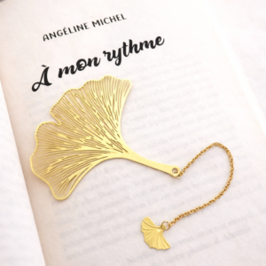 Marque-page doré ginkgo