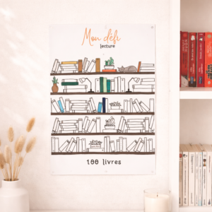 Affiche poster à colorier défi lecture